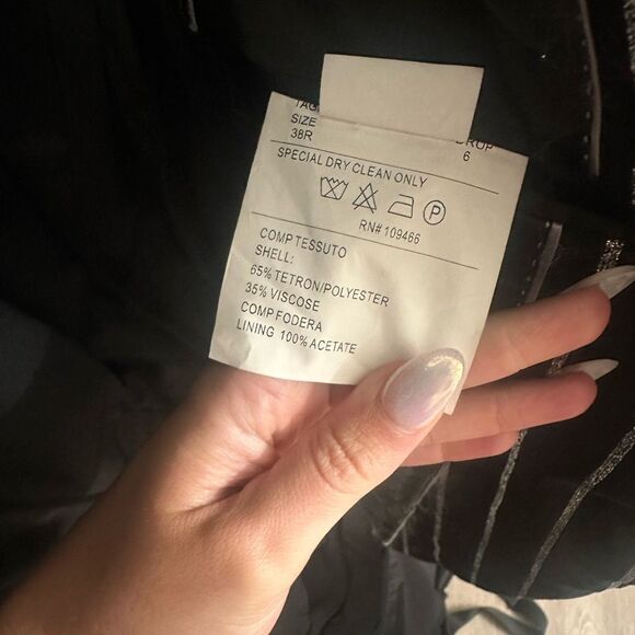 Black and Silver Striped Blazer Giovanni Testi - Picture 5 of 11